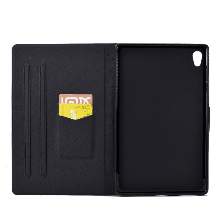 For Lenovo Tab M10 HD Gen 2 Electric Pressed TPU Smart Leather Tablet Case(Lazy Cat) - Lenovo by PMC TechLife | Online Shopping South Africa | PMC TechLife | Buy Now Pay Later Mobicred