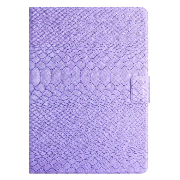 For Lenovo Tab M10 Solid Color Crocodile Texture Leather Smart Tablet Case(Purple) - Lenovo by PMC TechLife | Online Shopping South Africa | PMC TechLife | Buy Now Pay Later Mobicred