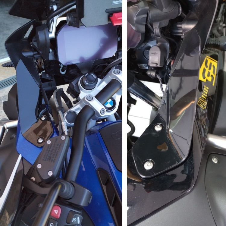 For BMW R1200GS / R1250GS ADV 2014-22 Motorcycle Side Windshield(Black) - Ornamental Parts by PMC TechLife | Online Shopping South Africa | PMC TechLife