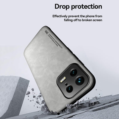 For Xiaomi 13 Skin Feel Magnetic Leather Back Phone Case(Dark Grey) - Xiaomi Cases by PMC Jewellery | Online Shopping South Africa | PMC Jewellery | Buy Now Pay Later Mobicred