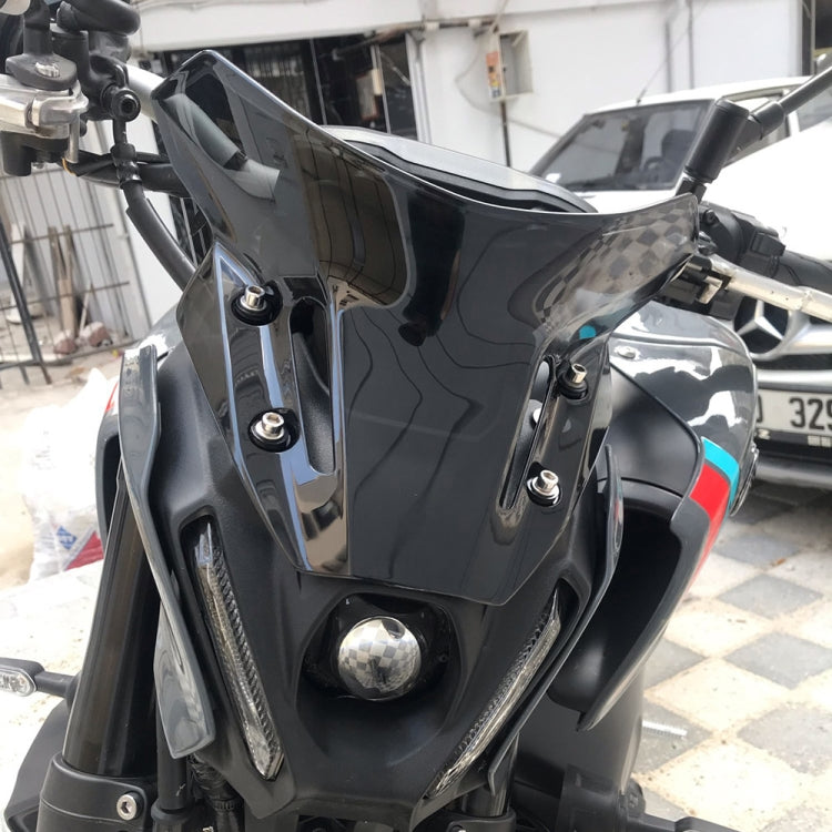 For Yamaha MT09 FZ09 21-22 Motorcycle Airflow Deflector Windshield(Black) - Ornamental Parts by PMC Jewellery | Online Shopping South Africa | PMC Jewellery | Buy Now Pay Later Mobicred