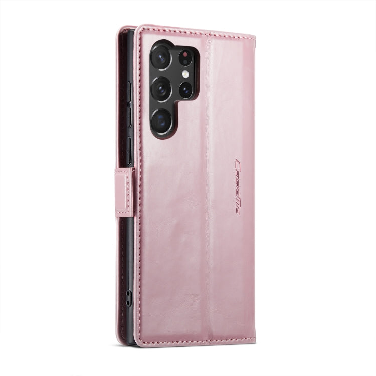 For Samsung Galaxy S23 Ultra 5G CaseMe 003 Crazy Horse Texture Leather Phone Case(Rose Gold) - Galaxy S23 Ultra 5G Cases by CaseMe | Online Shopping South Africa | PMC Jewellery | Buy Now Pay Later Mobicred