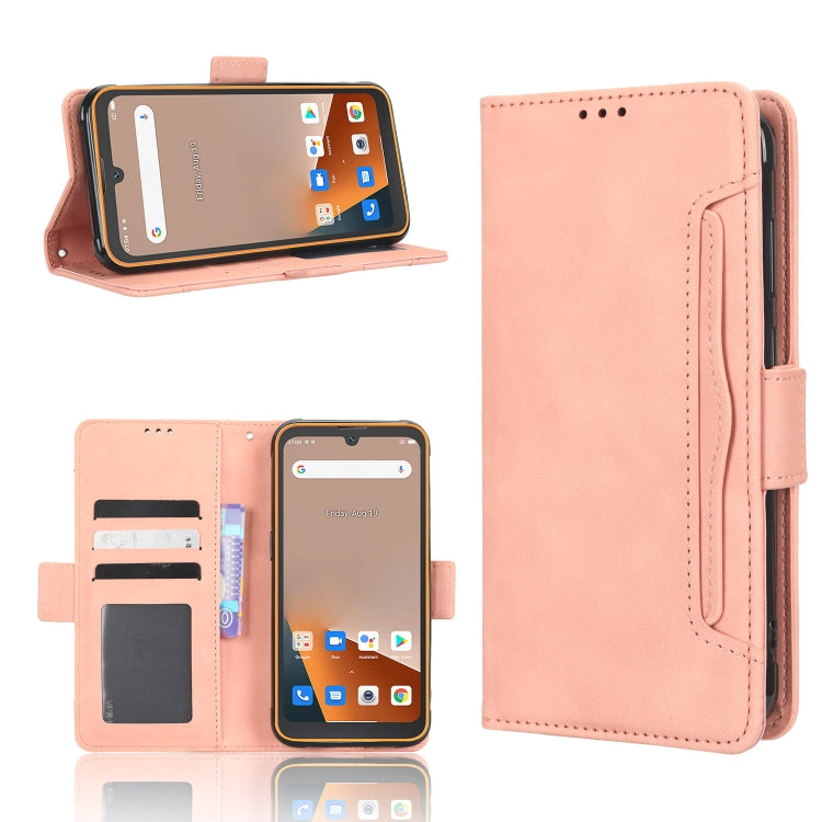 For Blackview BV5200 Skin Feel Calf Texture Card Slots Leather Phone Case(Pink) - More Brand by PMC Jewellery | Online Shopping South Africa | PMC Jewellery