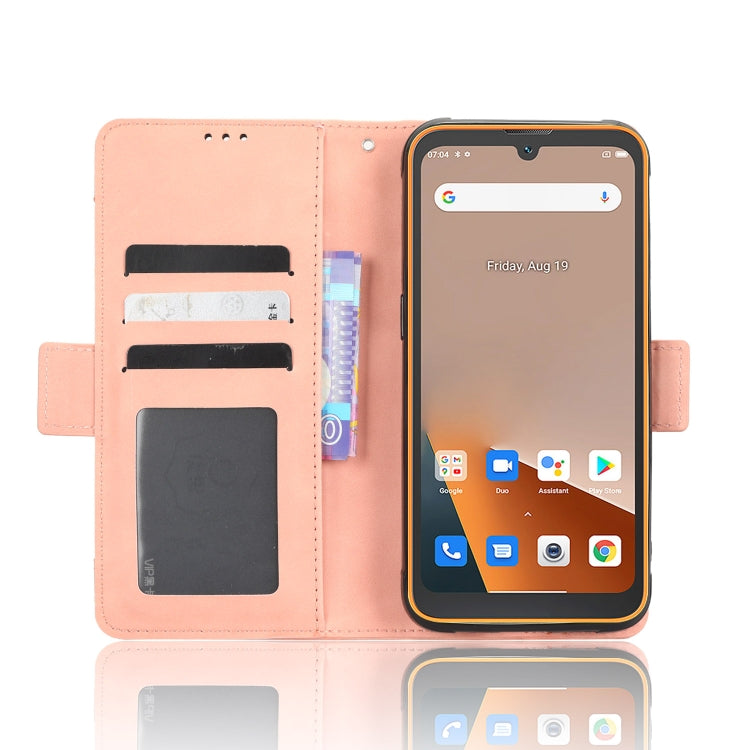 For Blackview BV5200 Skin Feel Calf Texture Card Slots Leather Phone Case(Pink) - More Brand by PMC Jewellery | Online Shopping South Africa | PMC Jewellery