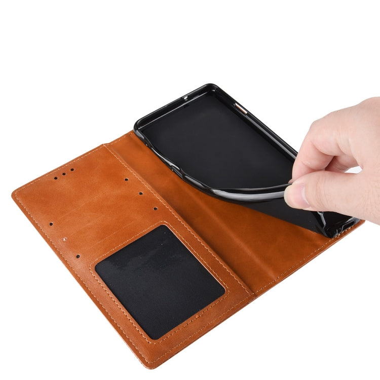 For Blackview BV5200 Magnetic Buckle Retro Texture Leather Phone Case(Brown) - More Brand by PMC TechLife | Online Shopping South Africa | PMC TechLife | Buy Now Pay Later Mobicred