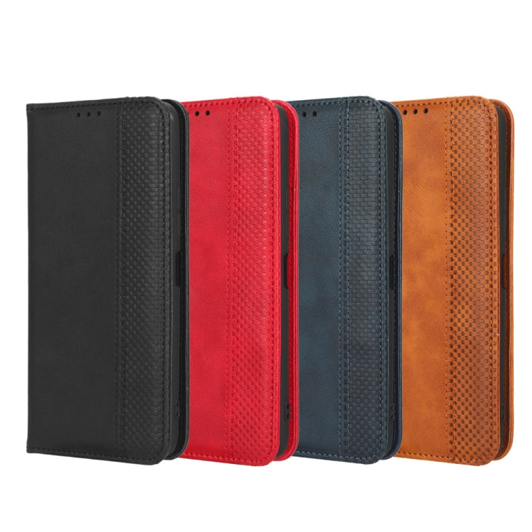 For Blackview BV5200 Magnetic Buckle Retro Texture Leather Phone Case(Brown) - More Brand by PMC TechLife | Online Shopping South Africa | PMC TechLife | Buy Now Pay Later Mobicred