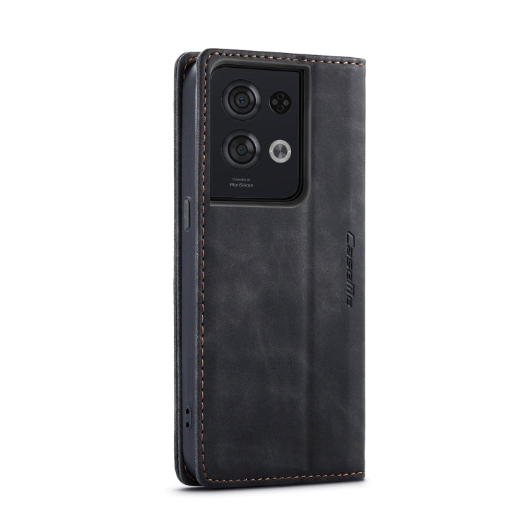 For OPPO Reno8 Pro 5G Global CaseMe 013 Multifunctional Horizontal Flip Leather Phone Case(Black) - OPPO Cases by CaseMe | Online Shopping South Africa | PMC Jewellery | Buy Now Pay Later Mobicred