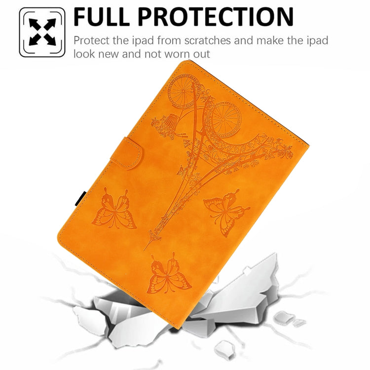 For Amazon Kindle Fire HD10 2021 Tower Embossed Leather Smart Tablet Case(Khaki) - Amazon by PMC TechLife | Online Shopping South Africa | PMC TechLife | Buy Now Pay Later Mobicred