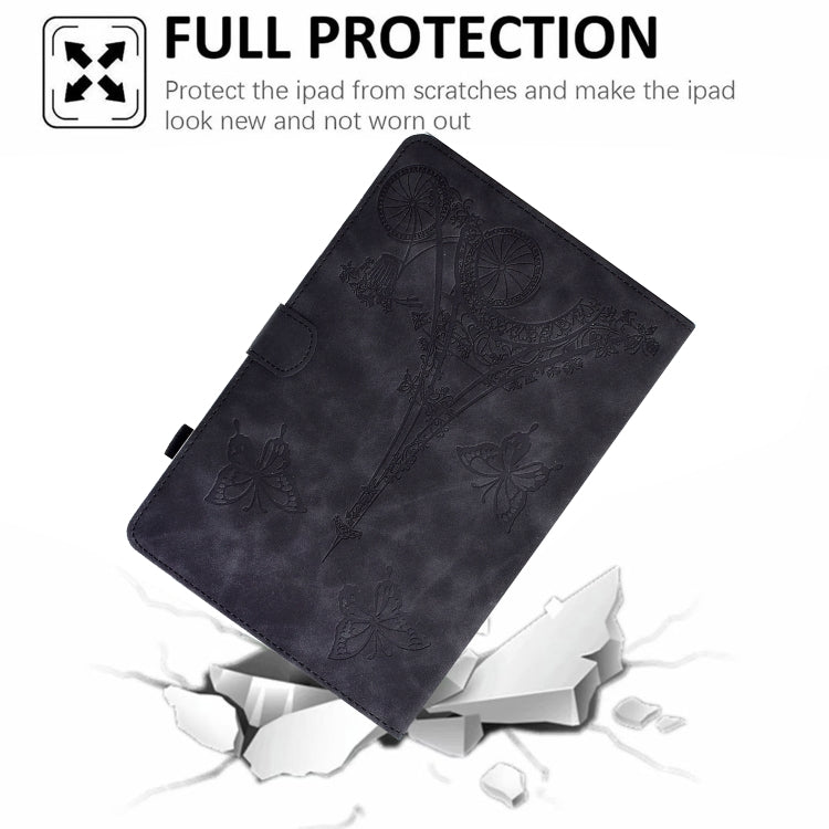 For Amazon Kindle Paperwhite 5 Tower Embossed Leather Smart Tablet Case(Black) - Amazon by PMC TechLife | Online Shopping South Africa | PMC TechLife | Buy Now Pay Later Mobicred