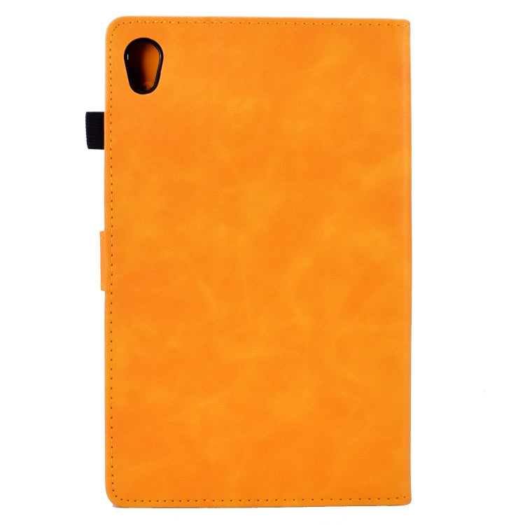 For Lenovo Tab M10 Gen 2 Tower Embossed Leather Smart Tablet Case(Khaki) - Lenovo by PMC TechLife | Online Shopping South Africa | PMC TechLife | Buy Now Pay Later Mobicred
