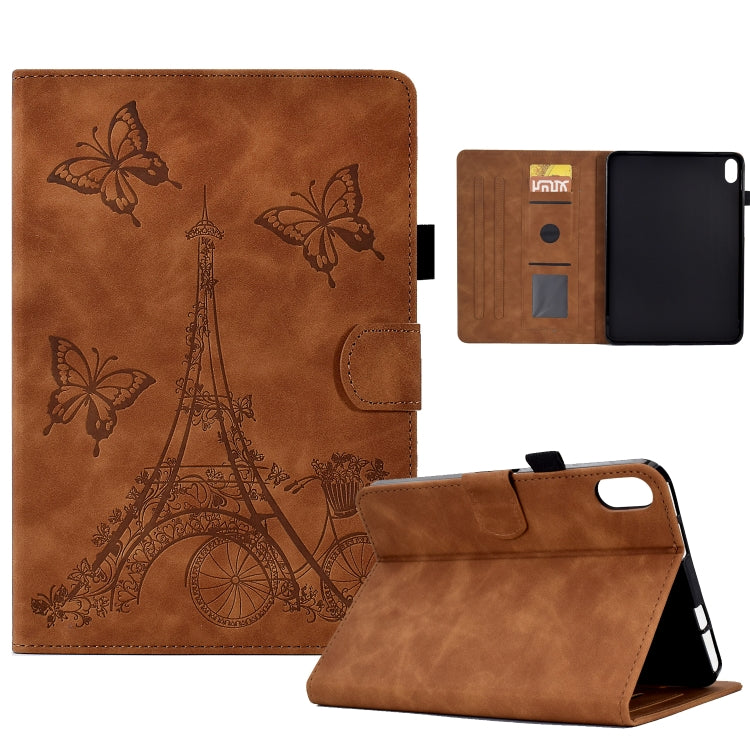 For Lenovo Tab P11 Tower Embossed Leather Smart Tablet Case(Brown) - Lenovo by PMC TechLife | Online Shopping South Africa | PMC TechLife | Buy Now Pay Later Mobicred