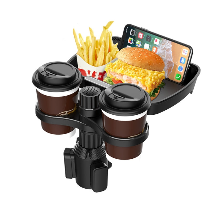 B05 Car Drink Water Cup Holder 360 Degree Rotating Dinner Plate(Black) - Car Drink Holders by PMC TechLife | Online Shopping South Africa | PMC TechLife | Buy Now Pay Later Mobicred