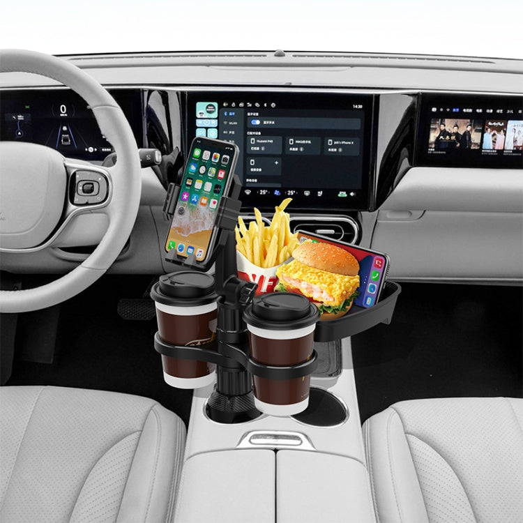 B10 Car Drink Water Cup Mobile Phone Holder 360 Degree Rotating Dinner Plate(Grey) - Car Drink Holders by PMC TechLife | Online Shopping South Africa | PMC TechLife | Buy Now Pay Later Mobicred
