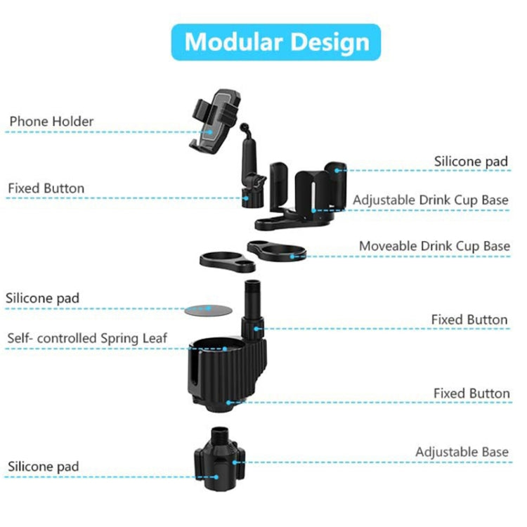 A08 Car Drink Water Cup Mobile Phone Holder(Green) - Car Drink Holders by PMC TechLife | Online Shopping South Africa | PMC TechLife | Buy Now Pay Later Mobicred