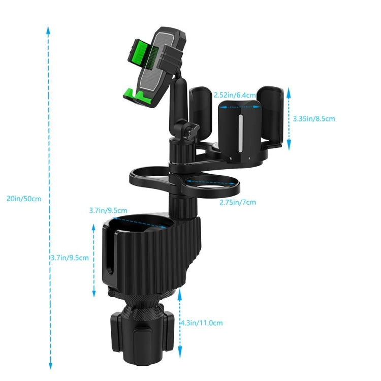 A08 Car Drink Water Cup Mobile Phone Holder(Green) - Car Drink Holders by PMC TechLife | Online Shopping South Africa | PMC TechLife | Buy Now Pay Later Mobicred