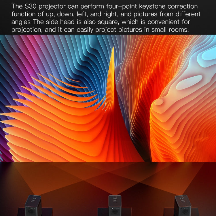 S30 Android System HD Portable WiFi Mobile Projector, Plug Type:AU Plug(White) - Mini Projector by PMC TechLife | Online Shopping South Africa | PMC TechLife | Buy Now Pay Later Mobicred