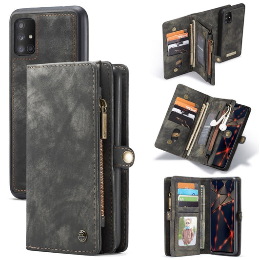 For Galaxy A51 4G CaseMe-008 Detachable Multifunctional Horizontal Flip Leather Case with Card Slot & Holder & Zipper Wallet & Photo Frame(Black) - Galaxy Phone Cases by CaseMe | Online Shopping South Africa | PMC Jewellery | Buy Now Pay Later Mobicred