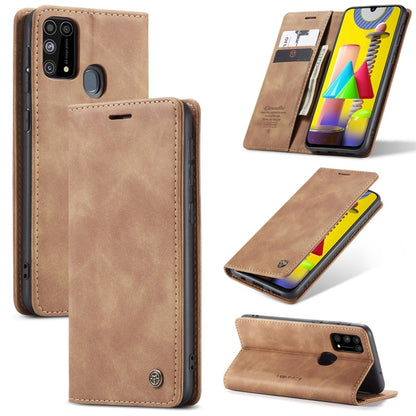 For Galaxy M31 CaseMe-013 Multifunctional Horizontal Flip Leather Case with Card Slot & Holder & Wallet(Brown) - Galaxy Phone Cases by CaseMe | Online Shopping South Africa | PMC Jewellery | Buy Now Pay Later Mobicred