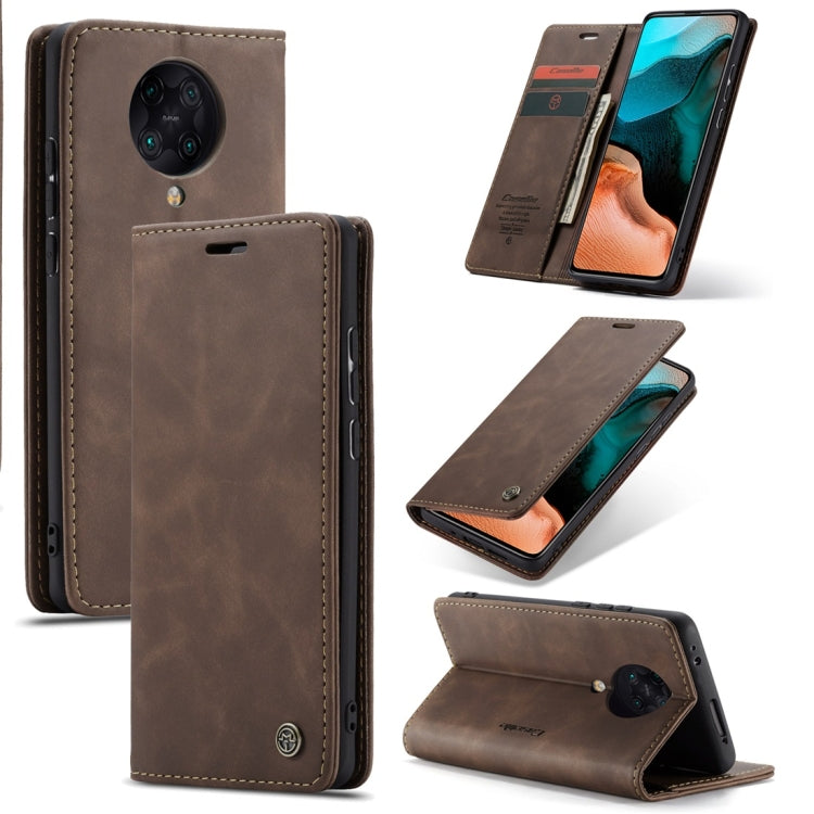 For Xiaomi Redmi K30 Pro CaseMe-013 Multifunctional Horizontal Flip Leather Case with Card Slot & Holder & Wallet(Coffee) - Xiaomi Cases by CaseMe | Online Shopping South Africa | PMC Jewellery | Buy Now Pay Later Mobicred