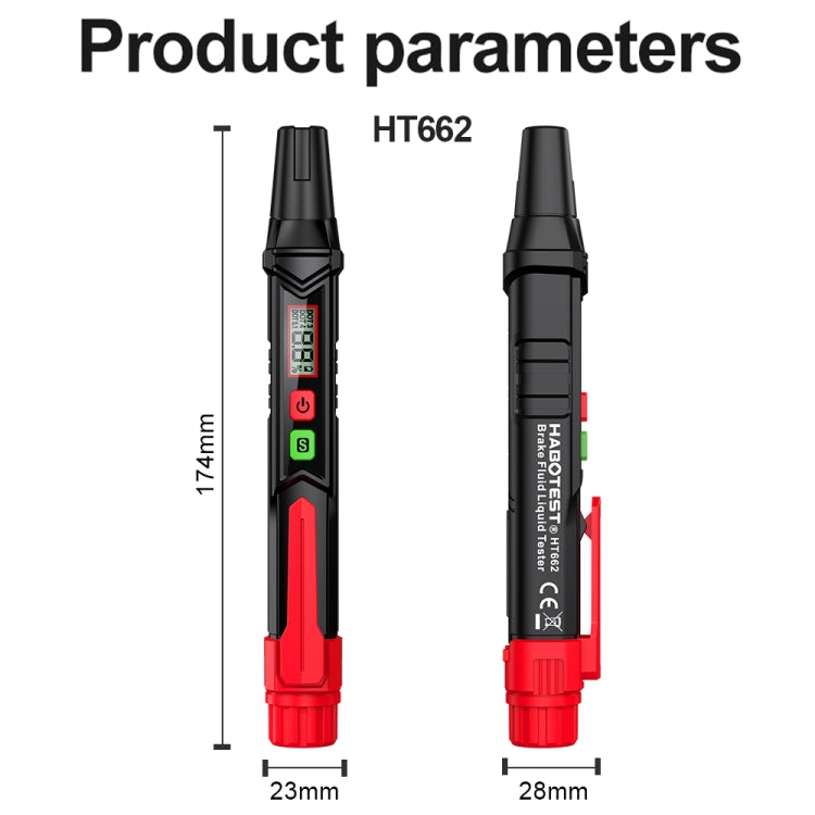 HABOTEST HT662 Car Motorcycle Brake Fluid Test Pen - Electronic Test by HABOTEST | Online Shopping South Africa | PMC Jewellery | Buy Now Pay Later Mobicred