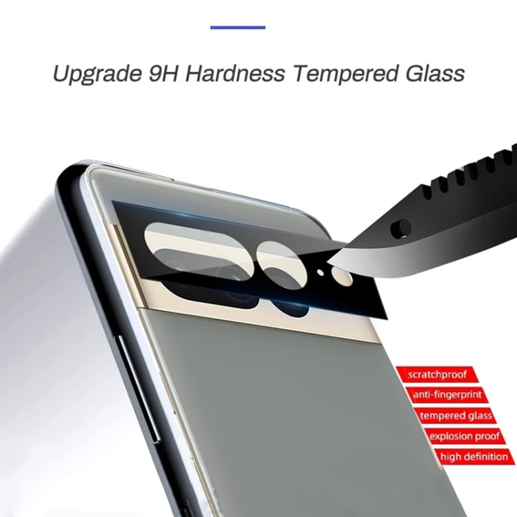 For Google Pixel 7 Pro 2pcs Full Glue Tempered Glass Full Film with 2pcs Aluminum Lens Film Set - Google Tempered Glass by PMC TechLife | Online Shopping South Africa | PMC TechLife