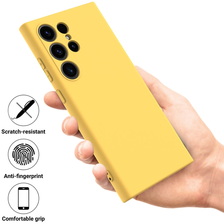 For Samsung Galaxy S24 Ultra 5G Solid Color Liquid Silicone Dropproof Full Coverage Phone Case(Yellow) - free shipping - PMC TechLife - Order now!