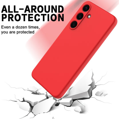 For Samsung Galaxy S25 5G Color Liquid Silicone Phone Case(Red) - Galaxy S25 5G Cases by PMC Jewellery | Online Shopping South Africa | PMC Jewellery | Buy Now Pay Later Mobicred