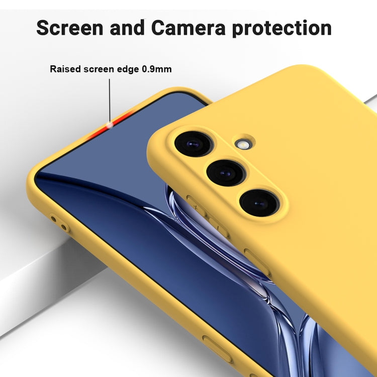 For Samsung Galaxy S25 5G Color Liquid Silicone Phone Case(Yellow) - Galaxy S25 5G Cases by PMC Jewellery | Online Shopping South Africa | PMC Jewellery | Buy Now Pay Later Mobicred