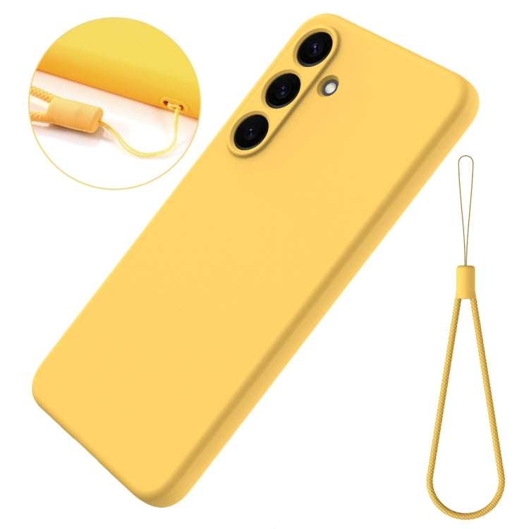 For Samsung Galaxy S25 5G Color Liquid Silicone Phone Case(Yellow) - Galaxy S25 5G Cases by PMC Jewellery | Online Shopping South Africa | PMC Jewellery | Buy Now Pay Later Mobicred