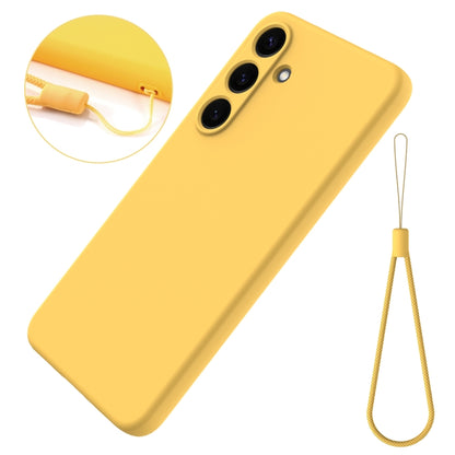 For Samsung Galaxy S25 5G Color Liquid Silicone Phone Case(Yellow) - Galaxy S25 5G Cases by PMC Jewellery | Online Shopping South Africa | PMC Jewellery | Buy Now Pay Later Mobicred