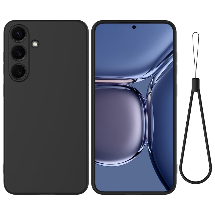 For Samsung Galaxy S25+ 5G Solid Color Liquid Silicone Dropproof Full Coverage Phone Case(Black) - free shipping - PMC Jewellery - Order now!