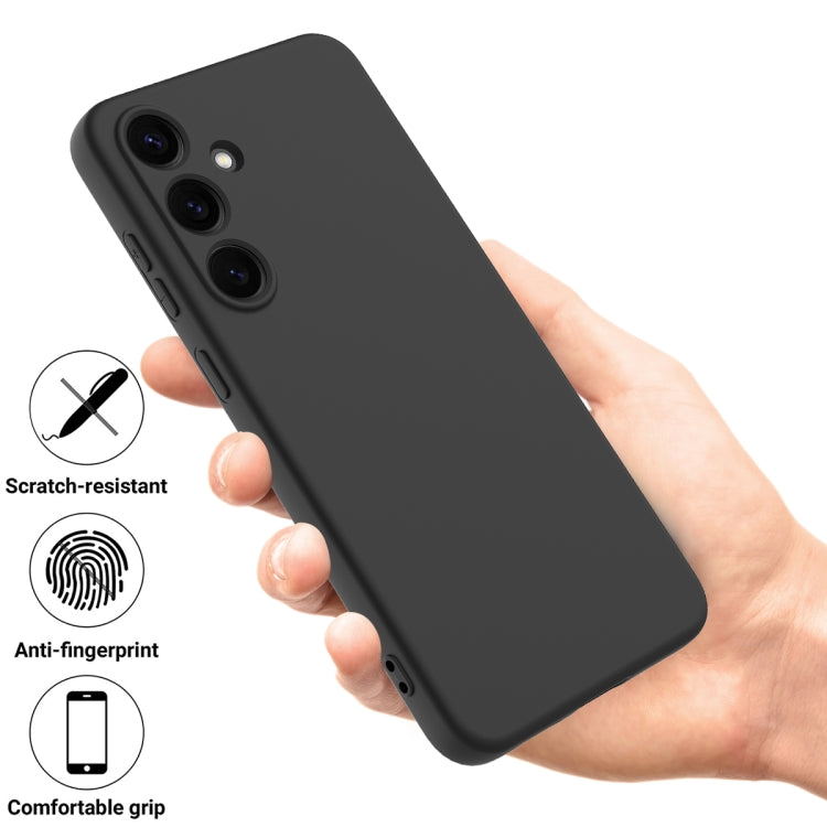 For Samsung Galaxy S25+ 5G Solid Color Liquid Silicone Dropproof Full Coverage Phone Case(Black) - free shipping - PMC Jewellery - Order now!