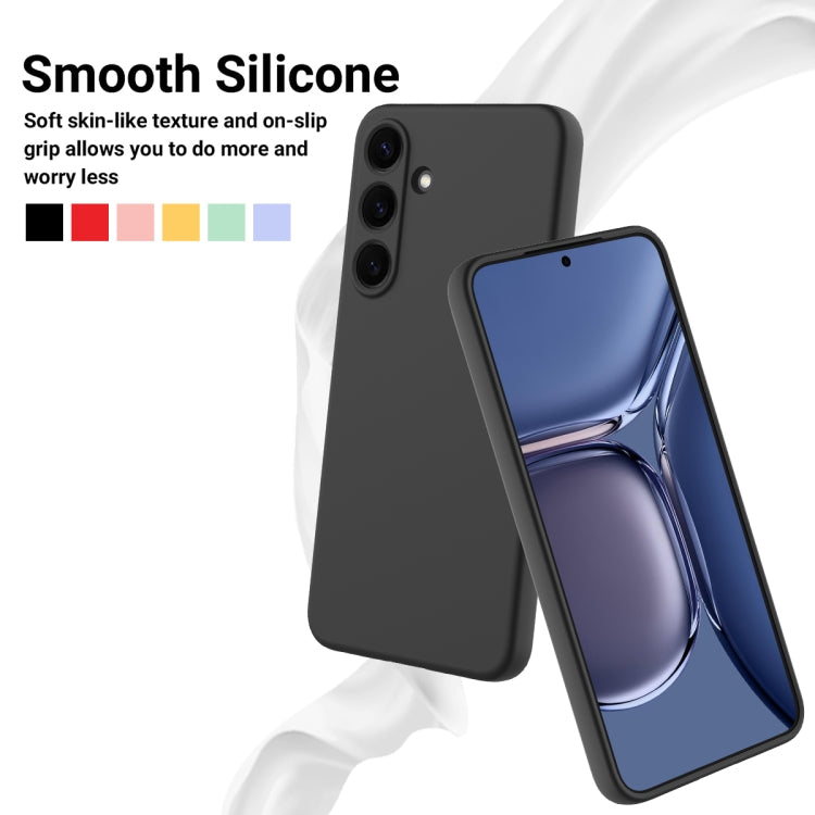 For Samsung Galaxy S25+ 5G Solid Color Liquid Silicone Dropproof Full Coverage Phone Case(Black) - free shipping - PMC Jewellery - Order now!