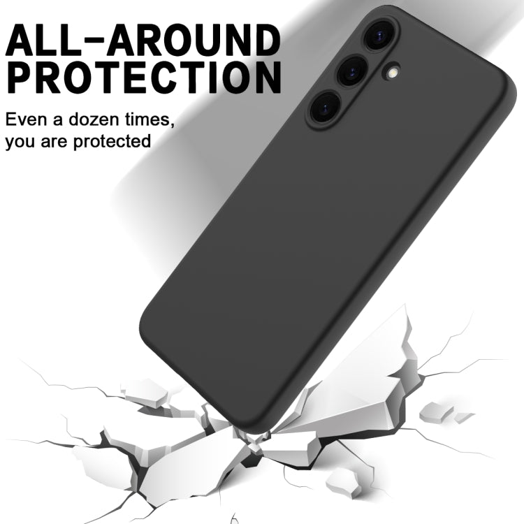 For Samsung Galaxy S25+ 5G Solid Color Liquid Silicone Dropproof Full Coverage Phone Case(Black) - free shipping - PMC Jewellery - Order now!