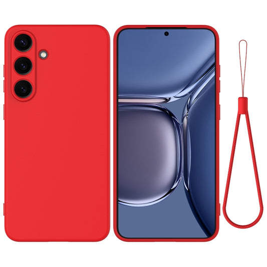 For Samsung Galaxy S25+ 5G Color Liquid Silicone Phone Case(Red) - Galaxy S25+ 5G Cases by PMC Jewellery | Online Shopping South Africa | PMC Jewellery | Buy Now Pay Later Mobicred