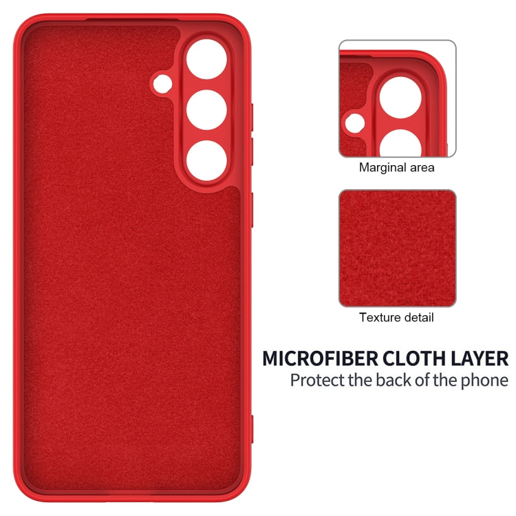 For Samsung Galaxy S25+ 5G Color Liquid Silicone Phone Case(Red) - Galaxy S25+ 5G Cases by PMC Jewellery | Online Shopping South Africa | PMC Jewellery | Buy Now Pay Later Mobicred