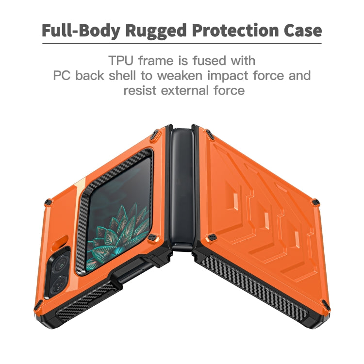 For Motorola Razr 2022 All-inclusive Shockproof Folding Phone Case(Orange) - Motorola Cases by PMC TechLife | Online Shopping South Africa | PMC TechLife | Buy Now Pay Later Mobicred