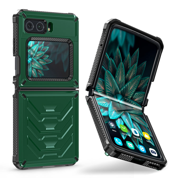For Motorola Razr 2022 All-inclusive Shockproof Folding Phone Case(Army Green) - Motorola Cases by PMC TechLife | Online Shopping South Africa | PMC TechLife | Buy Now Pay Later Mobicred