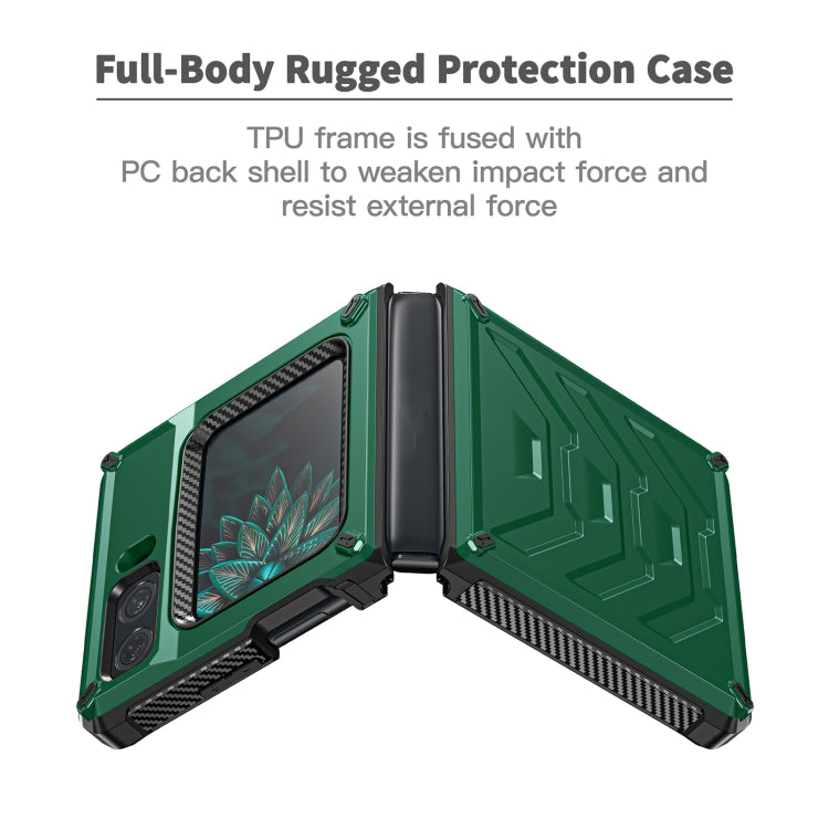 For Motorola Razr 2022 All-inclusive Shockproof Folding Phone Case(Army Green) - Motorola Cases by PMC TechLife | Online Shopping South Africa | PMC TechLife | Buy Now Pay Later Mobicred