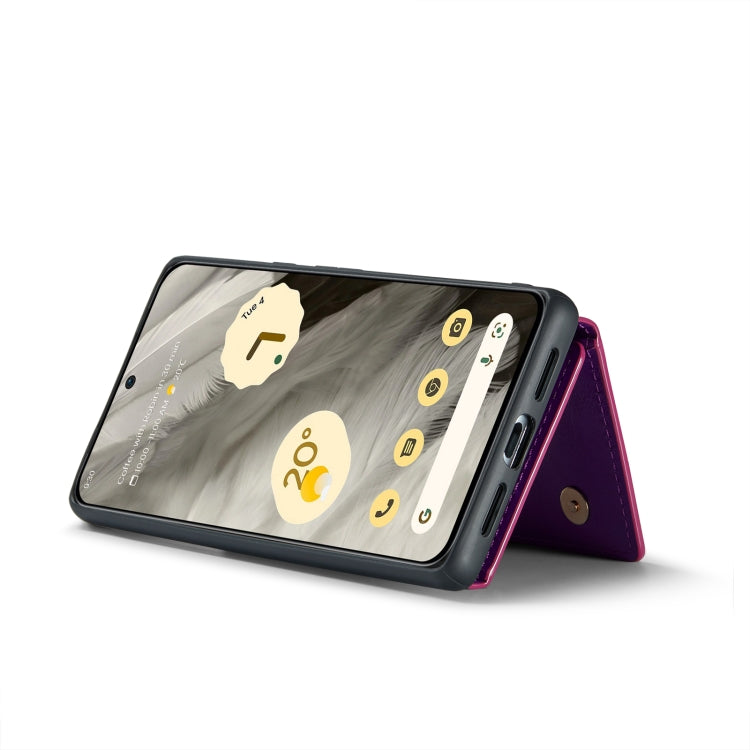 For Google Pixel 8 DG.MING M3 Series Glitter Powder Card Bag Leather Case(Dark Purple) - Google Cases by DG.MING | Online Shopping South Africa | PMC TechLife | Buy Now Pay Later Mobicred