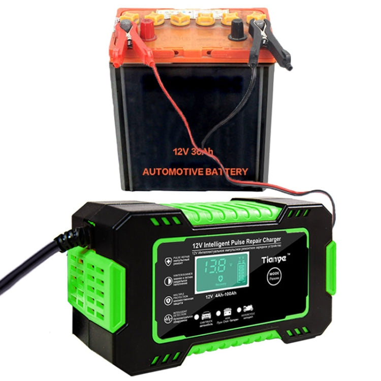 Motorcycle / Car Battery Smart Charger with LCD Screen, Plug Type:JP Plug - Battery Charger by PMC TechLife | Online Shopping South Africa | PMC TechLife | Buy Now Pay Later Mobicred