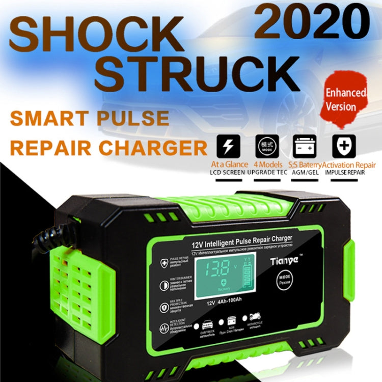 Motorcycle / Car Battery Smart Charger with LCD Screen, Plug Type:JP Plug - Battery Charger by PMC TechLife | Online Shopping South Africa | PMC TechLife | Buy Now Pay Later Mobicred