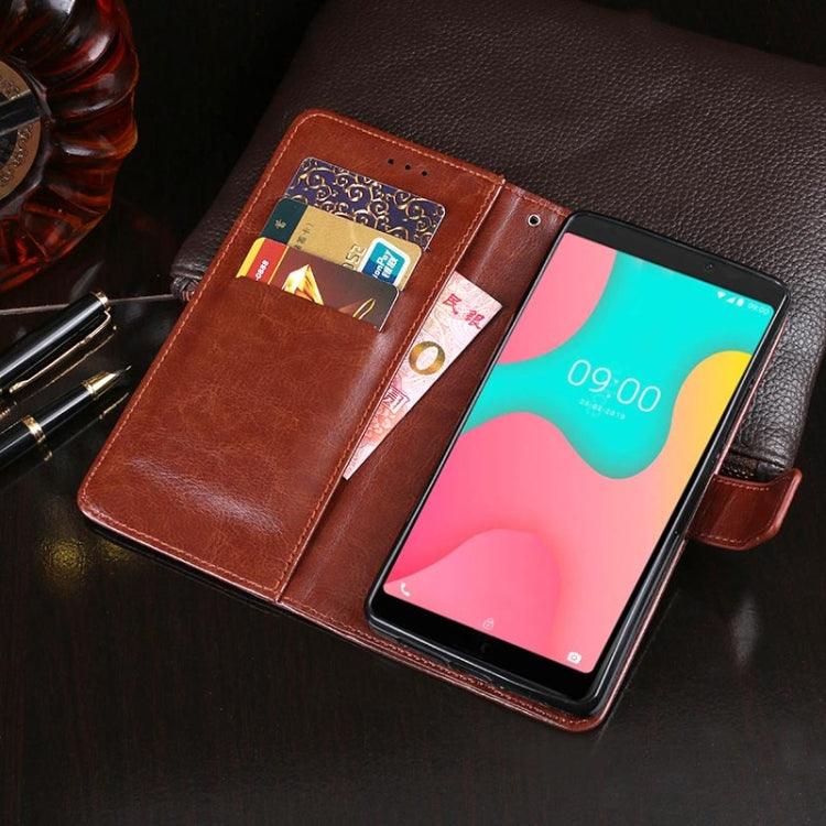 For Wiko Y60 idewei Crazy Horse Texture Horizontal Flip Leather Case with Holder & Card Slots & Wallet(Black) - More Brand by idewei | Online Shopping South Africa | PMC Jewellery | Buy Now Pay Later Mobicred