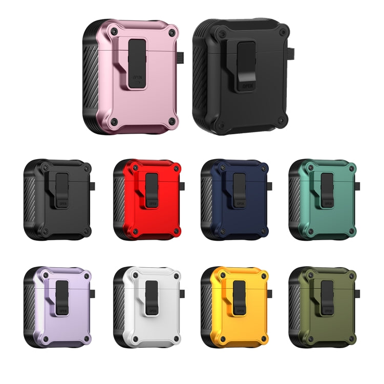 For AirPods 1 / 2 Eagle Shockproof Earphone Protective Case with Switch(Yellow) - For AirPods 1/2 by PMC Jewellery | Online Shopping South Africa | PMC Jewellery | Buy Now Pay Later Mobicred