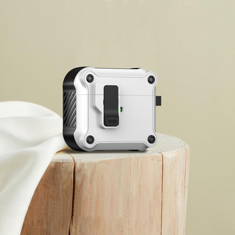 For AirPods 3 Eagle Shockproof Earphone Protective Case with Switch(White) - For AirPods 3 by PMC Jewellery | Online Shopping South Africa | PMC Jewellery | Buy Now Pay Later Mobicred