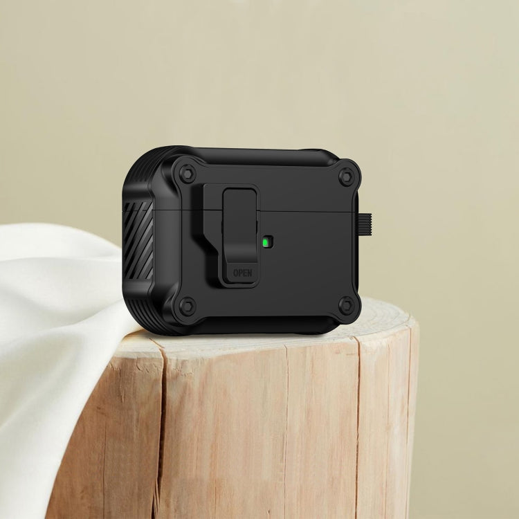 For AirPods Pro Eagle Shockproof Earphone Protective Case with Switch(Black) - For AirPods Pro by PMC Jewellery | Online Shopping South Africa | PMC Jewellery | Buy Now Pay Later Mobicred