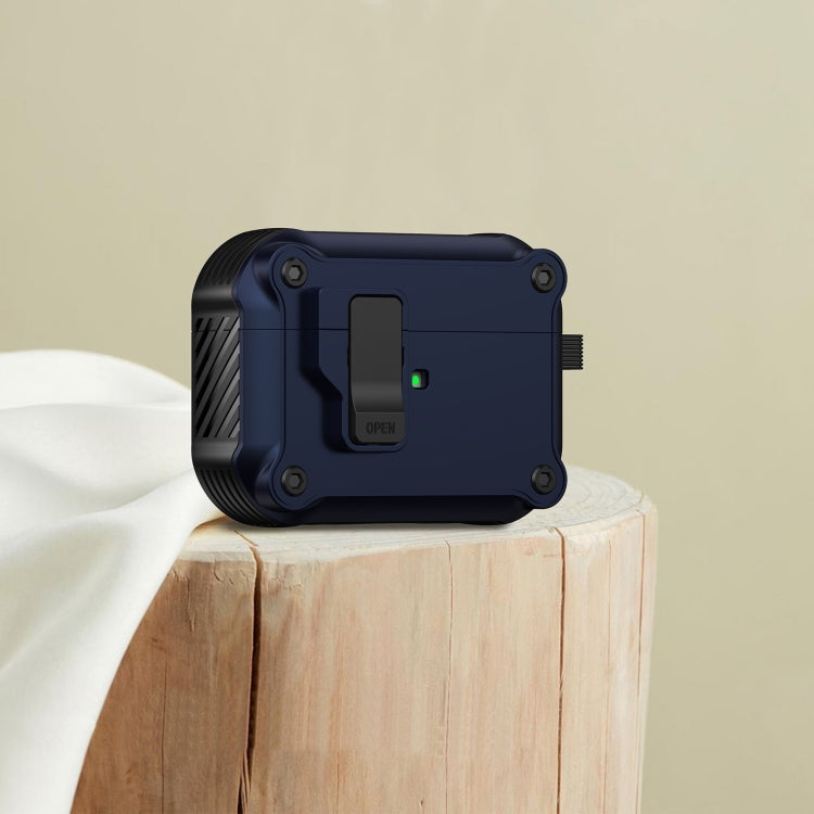 For AirPods Pro Eagle Shockproof Earphone Protective Case with Switch(Royal Blue) - For AirPods Pro by PMC Jewellery | Online Shopping South Africa | PMC Jewellery | Buy Now Pay Later Mobicred