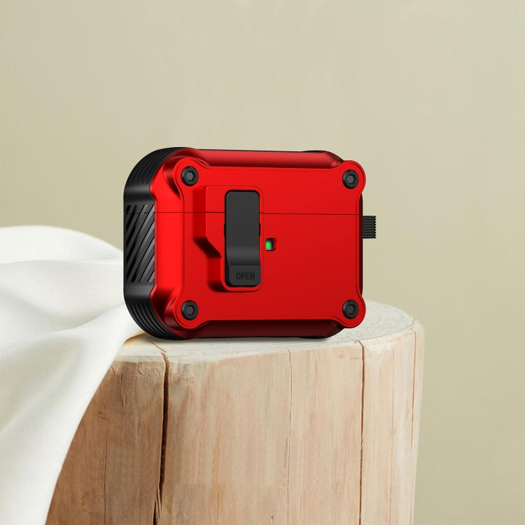 For AirPods Pro 2 Eagle Shockproof Earphone Protective Case with Switch(Red) - For AirPods Pro 2 by PMC Jewellery | Online Shopping South Africa | PMC Jewellery | Buy Now Pay Later Mobicred