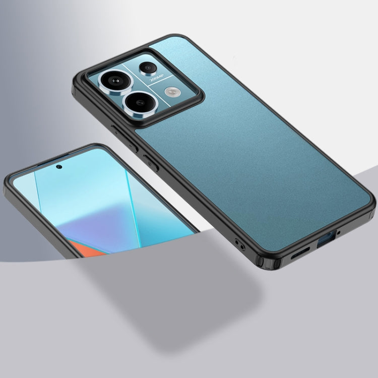 For Xiaomi Redmi Note 13 Pro Armor Clear TPU Hard PC Phone Case(Matte Black) - Note 13 Pro Cases by PMC TechLife | Online Shopping South Africa | PMC TechLife | Buy Now Pay Later Mobicred