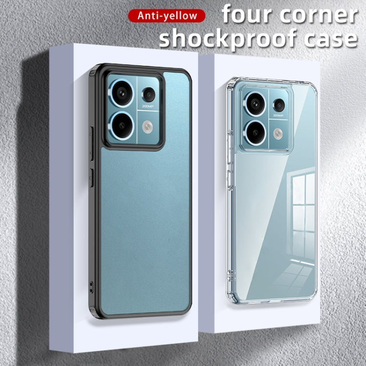 For Xiaomi Redmi Note 13 Pro Armor Clear TPU Hard PC Phone Case(Matte Black) - Note 13 Pro Cases by PMC TechLife | Online Shopping South Africa | PMC TechLife | Buy Now Pay Later Mobicred